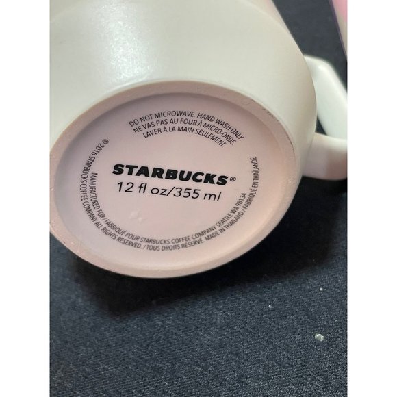 Starbucks Valentine Heart Ceramic Coffee Mug Set Of 2 - Picture 8 of 11